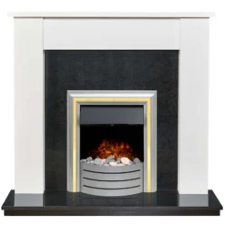Αδάμ Adam Buxton Fireplace Surround & Lynx Electric Fire With Flat To Wall Fitting - White & Black Granite 11 Αδάμ Adam Buxton Fireplace Surround & Lynx Electric Fire With Flat To Wall Fitting - White & Black Granite -None || EGLO || Energizer Sales 12888946 3034856504011485