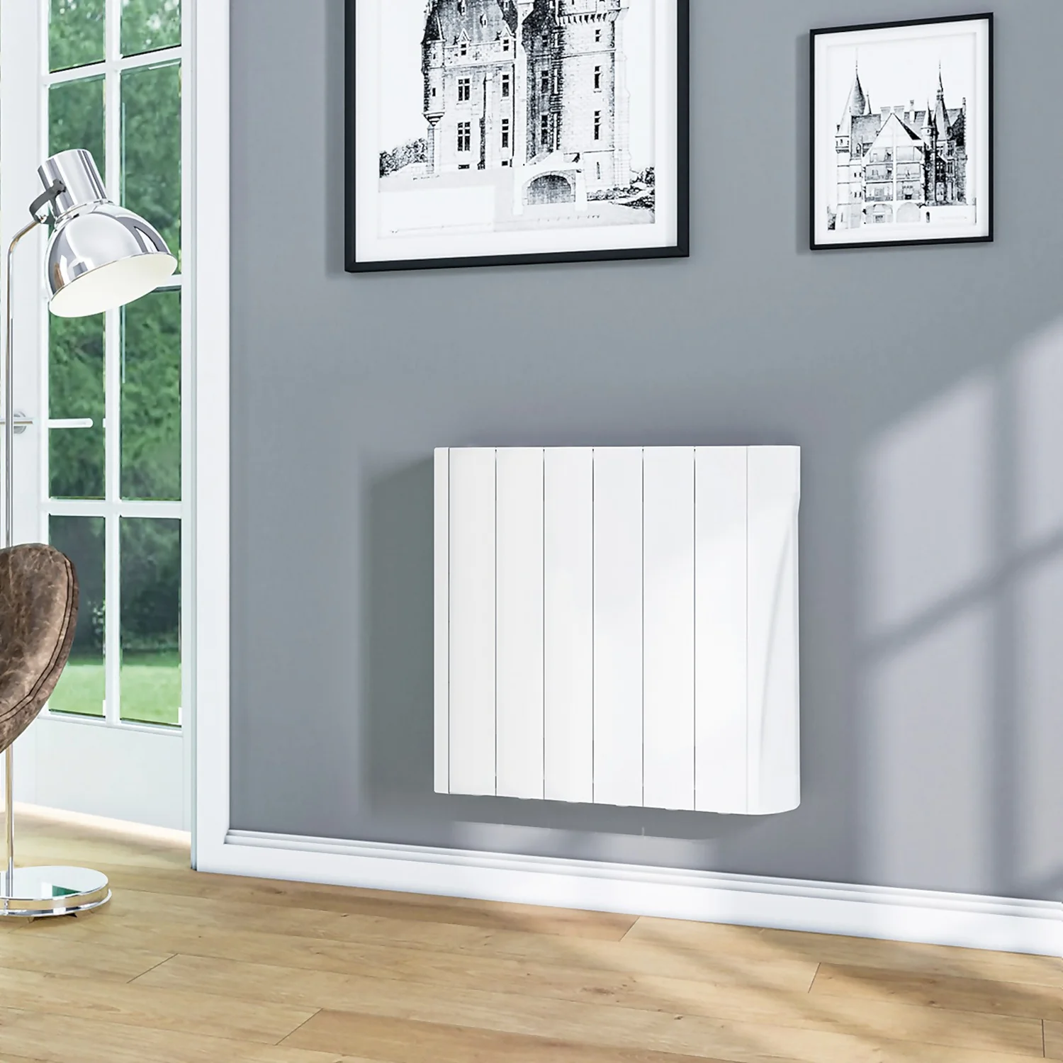 TCP Wall Mounted Oil Filled Radiator With Smart Features In White - 750W 2 TCP Wall Mounted Oil Filled Radiator With Smart Features In White - 750W - Image 2