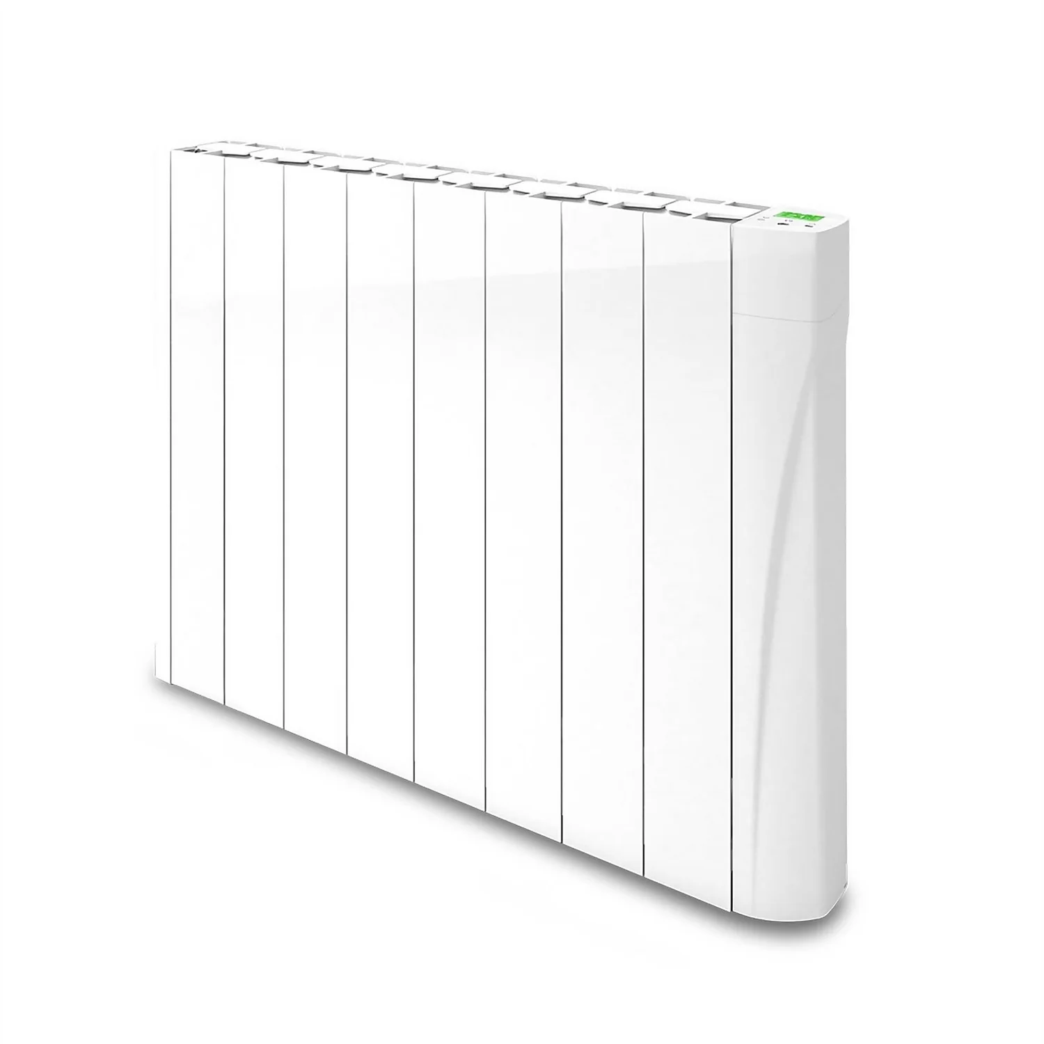 TCP Wall Mounted Oil Filled Radiator With Smart Features In White - 1000W 1 TCP Wall Mounted Oil Filled Radiator With Smart Features In White - 1000W