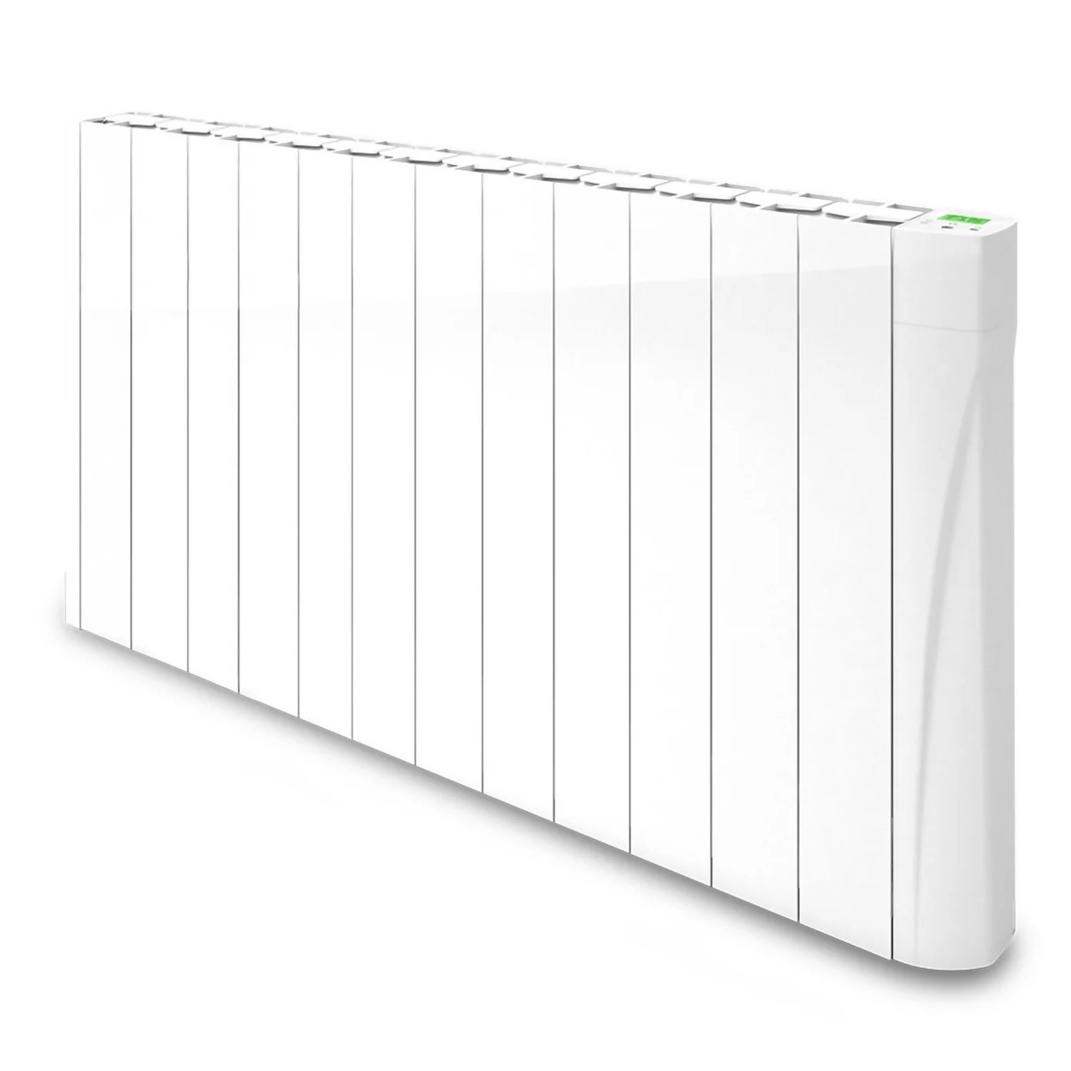 TCP Wall Mounted Oil Filled Radiator With Smart Features In White - 1500W 1 TCP Wall Mounted Oil Filled Radiator With Smart Features In White - 1500W
