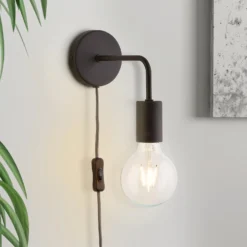 Jay Plug In Wall Light - Charcoal 14 Jay Plug In Wall Light - Charcoal -None || EGLO || Energizer Sales 12908183 1204899250335498