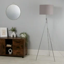 Bella Tripod Floor Lamp - Grey -None || EGLO || Energizer Sales 12908200 5715042038653354