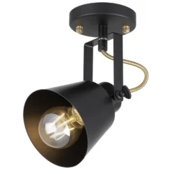 Abigail Single Lamp Spotlight - Black
