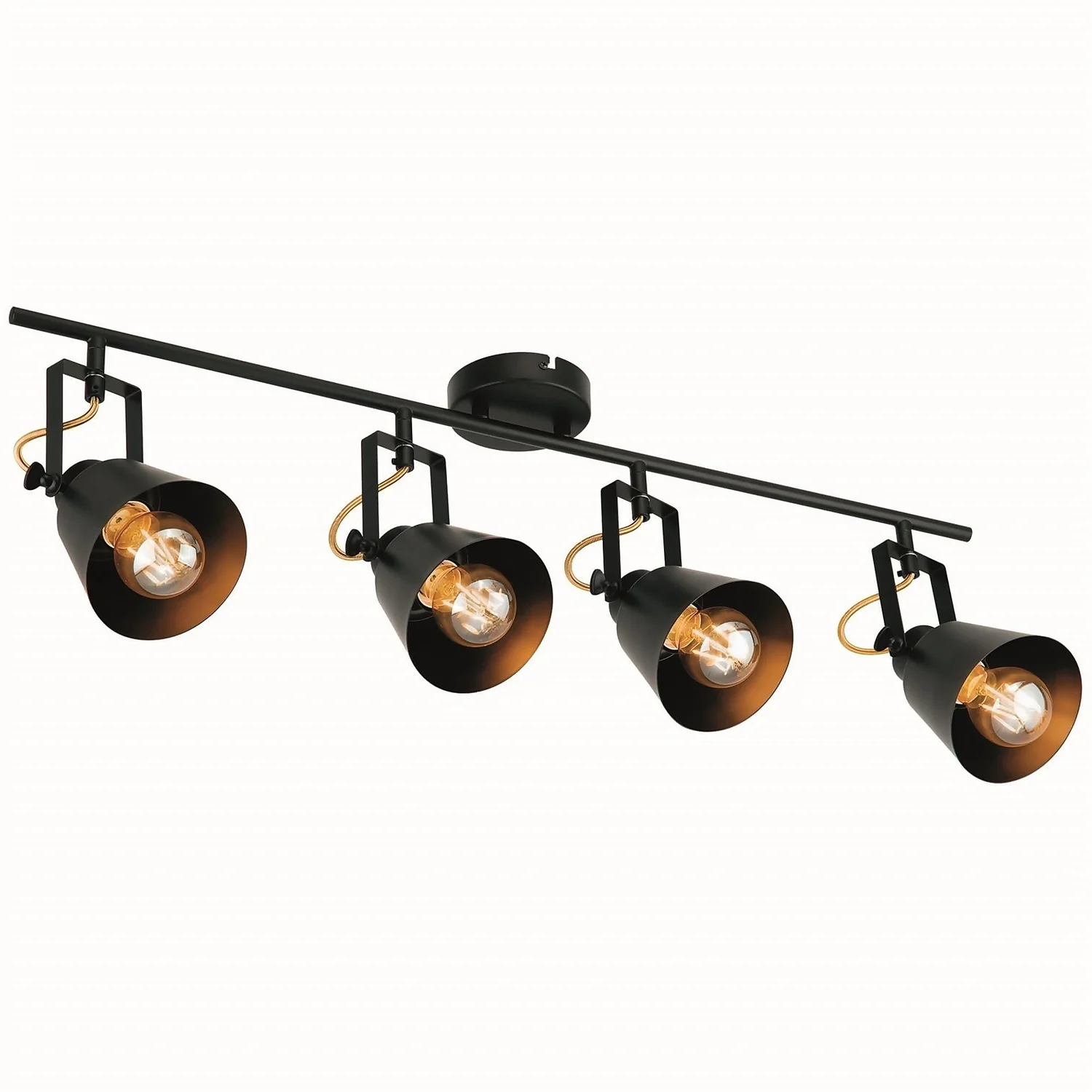 Abigail 4 Lamp Spotlight Bar - Black 1 Abigail 4 Lamp Spotlight Bar - Black