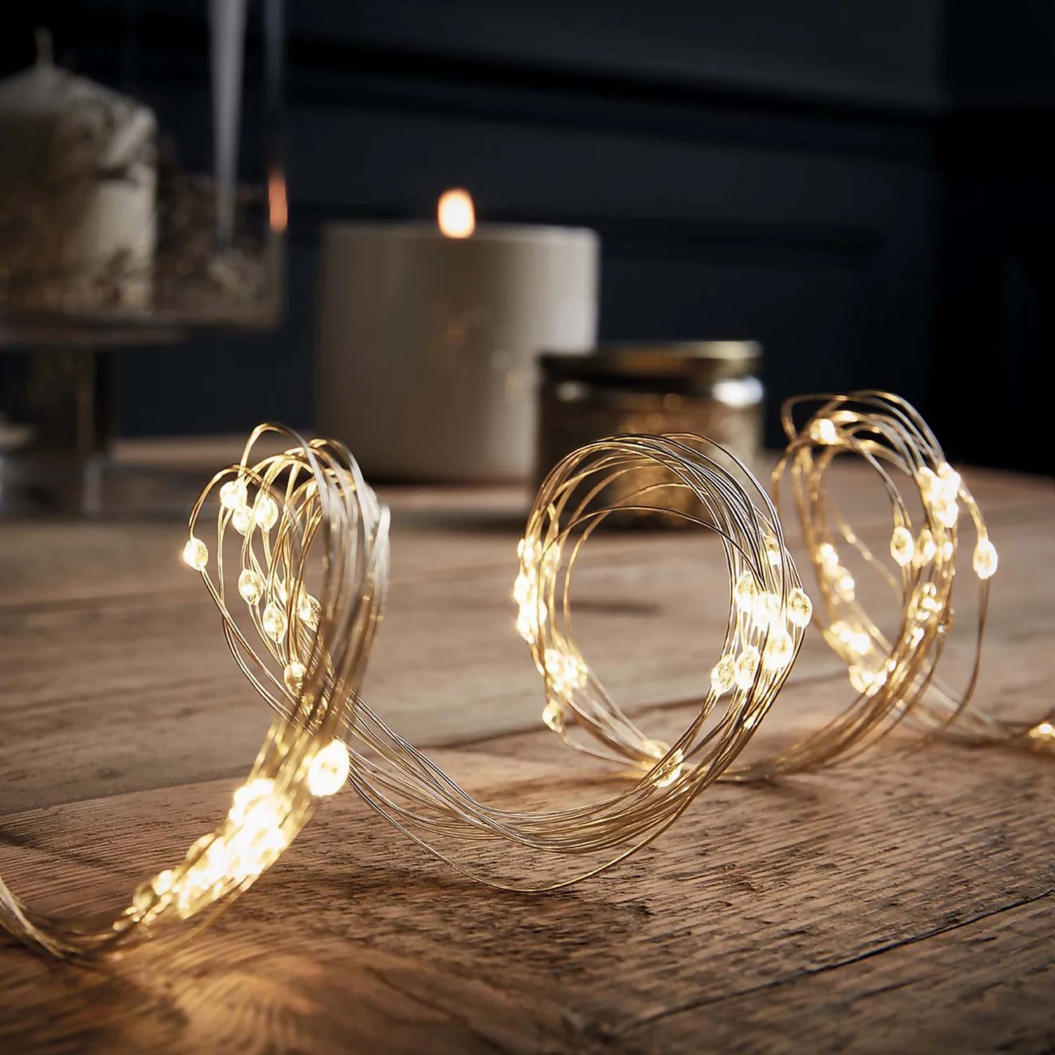 2.5M LED Silver Copper Wire Christmas Tree Lights 12 Strands - Warm White 1 2.5M LED Silver Copper Wire Christmas Tree Lights 12 Strands - Warm White