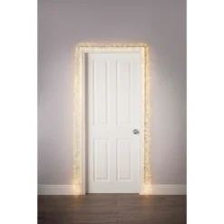 800 LED Silver Copper Wire Cluster Door Garland Christmas Lights -None || EGLO || Energizer Sales 12939852 8474884309186618