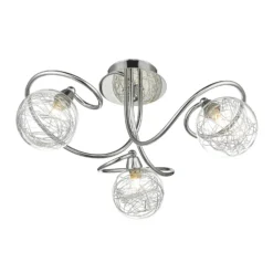 Lola 3 Light Semi Flush Ceiling Light Fitting