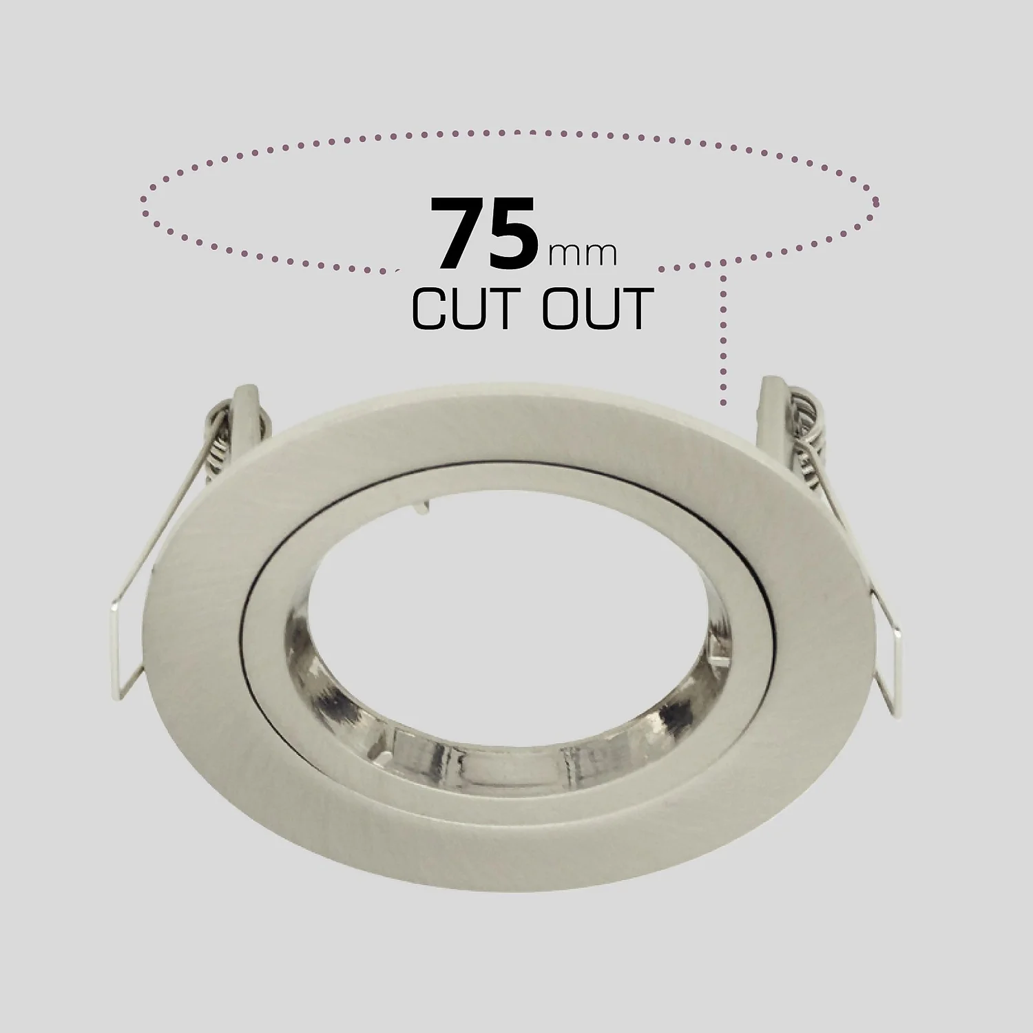 Gu10 Single Fixed Downlight - Brushed Nickel 4 Gu10 Single Fixed Downlight - Brushed Nickel - Image 4