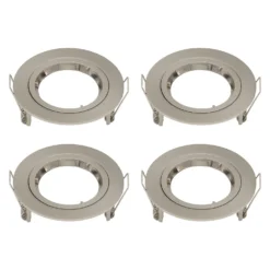 GU10 Fixed Downlight 4 Pack - Brushed Nickel