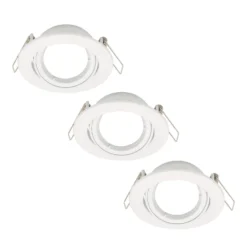 3 Pack Adjustable Downlights - White Finish