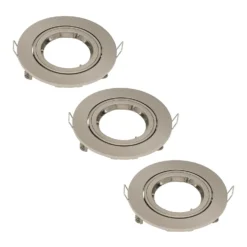 3 Pack Adjustable Downlight - Brushed Nickel