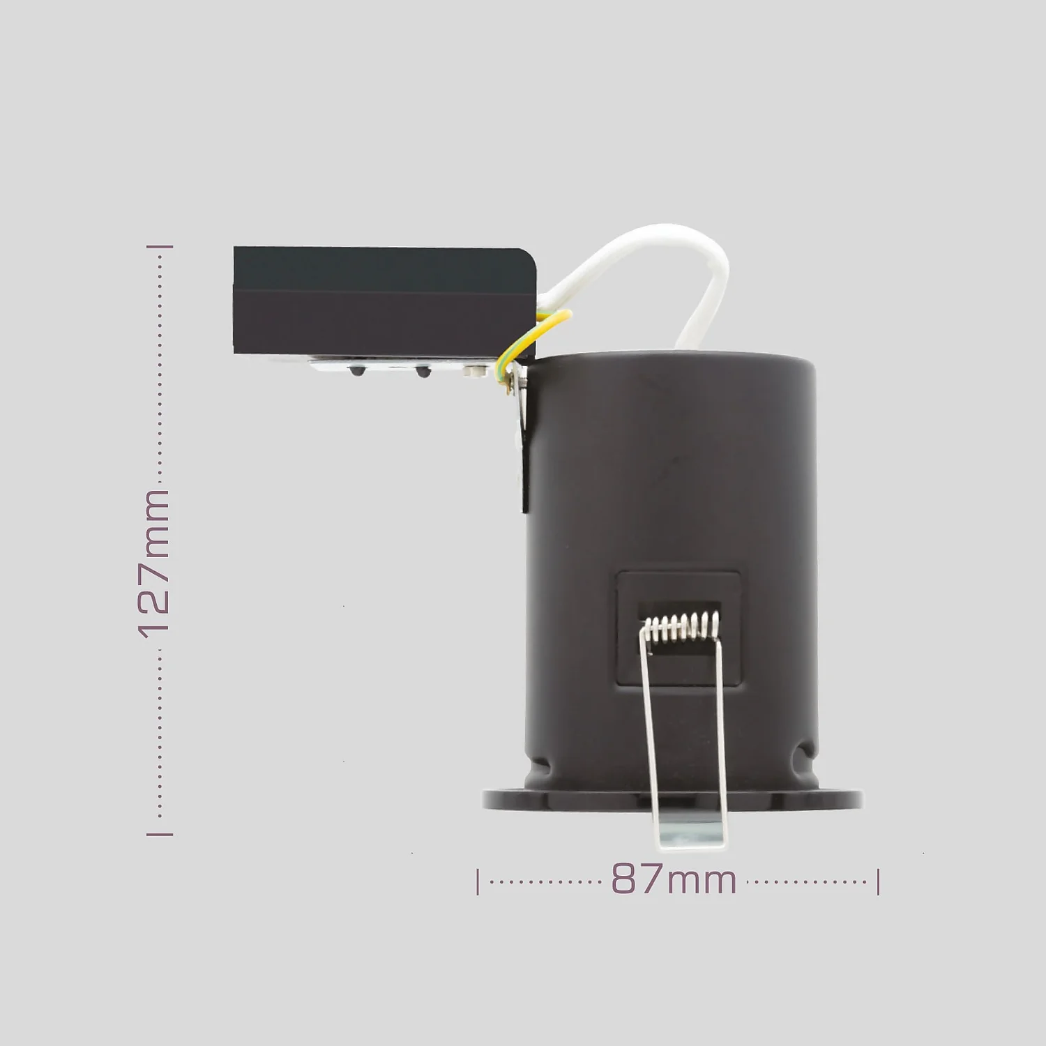 Fixed Fire Rated IP65 Single Downlight - Black 2 Fixed Fire Rated IP65 Single Downlight - Black - Image 2