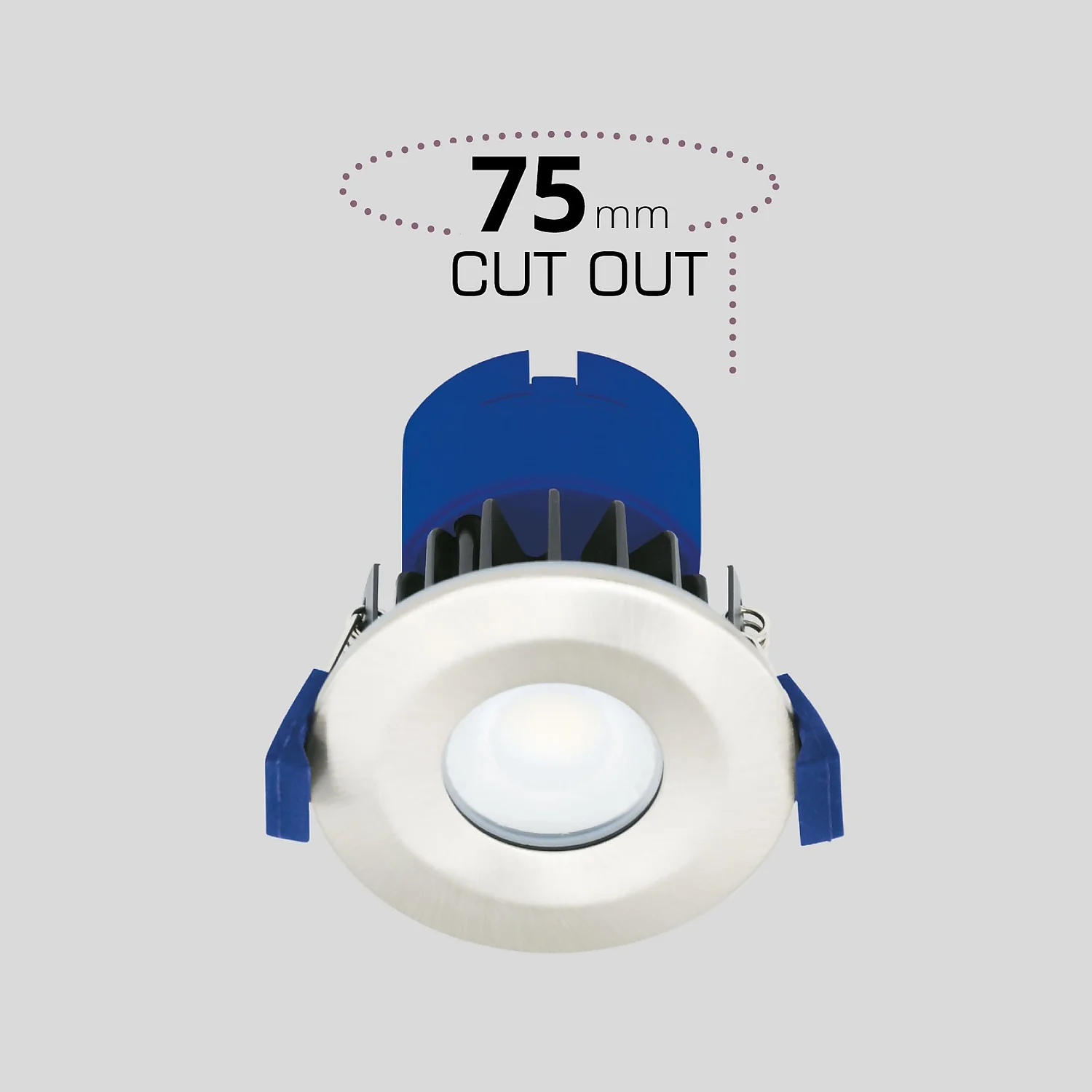 Fixed Fire Rated IP65 LED 5 Pack Downlight - Brushed Nickel 3 Fixed Fire Rated IP65 LED 5 Pack Downlight - Brushed Nickel - Image 3