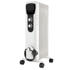 Stylec Oil Filled Radiator With 7 Fin Design In White - 1500W
