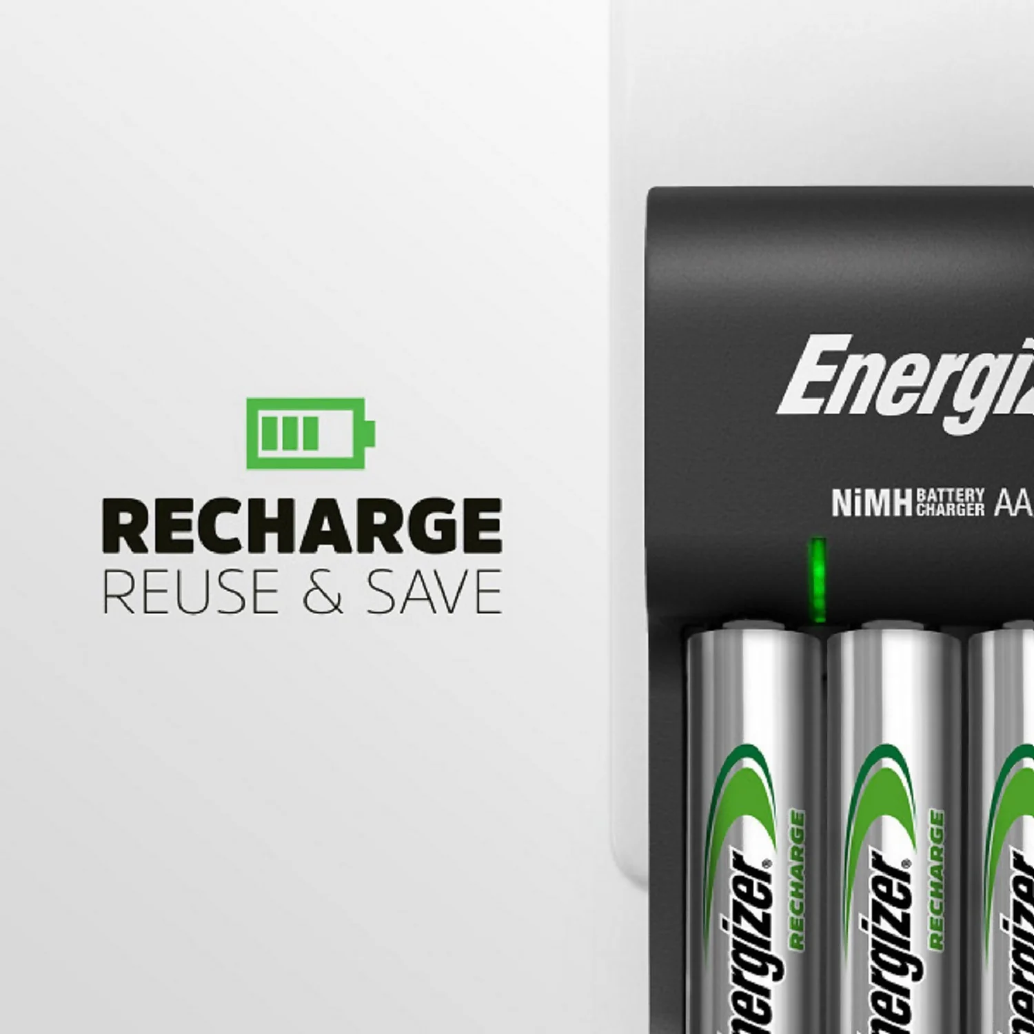 Energizer Recharge USB Base Charger For AA And AAA Batteries (4 AA Batteries Included) 5 Energizer Recharge USB Base Charger For AA And AAA Batteries (4 AA Batteries Included) - Image 5