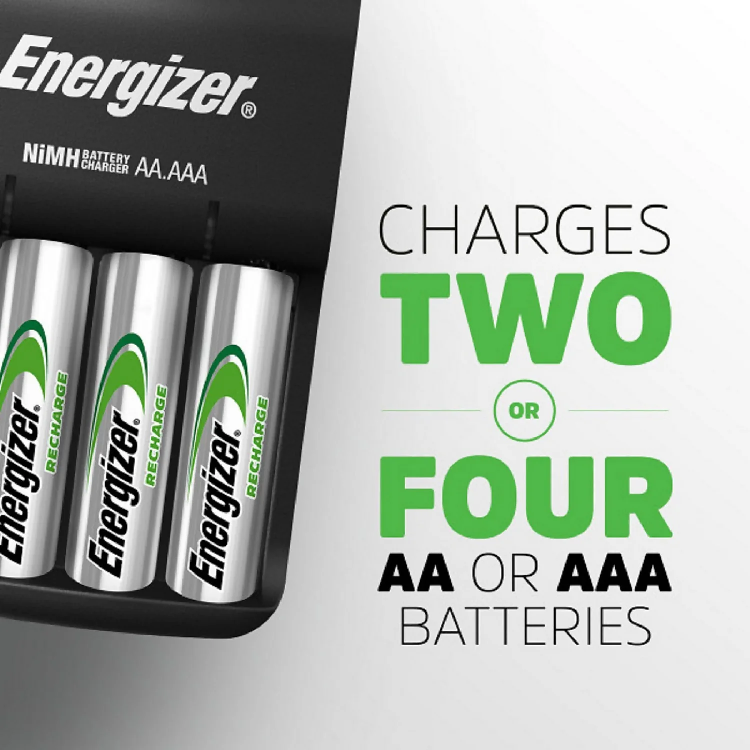 Energizer Recharge USB Base Charger For AA And AAA Batteries (4 AA Batteries Included) 4 Energizer Recharge USB Base Charger For AA And AAA Batteries (4 AA Batteries Included) - Image 4