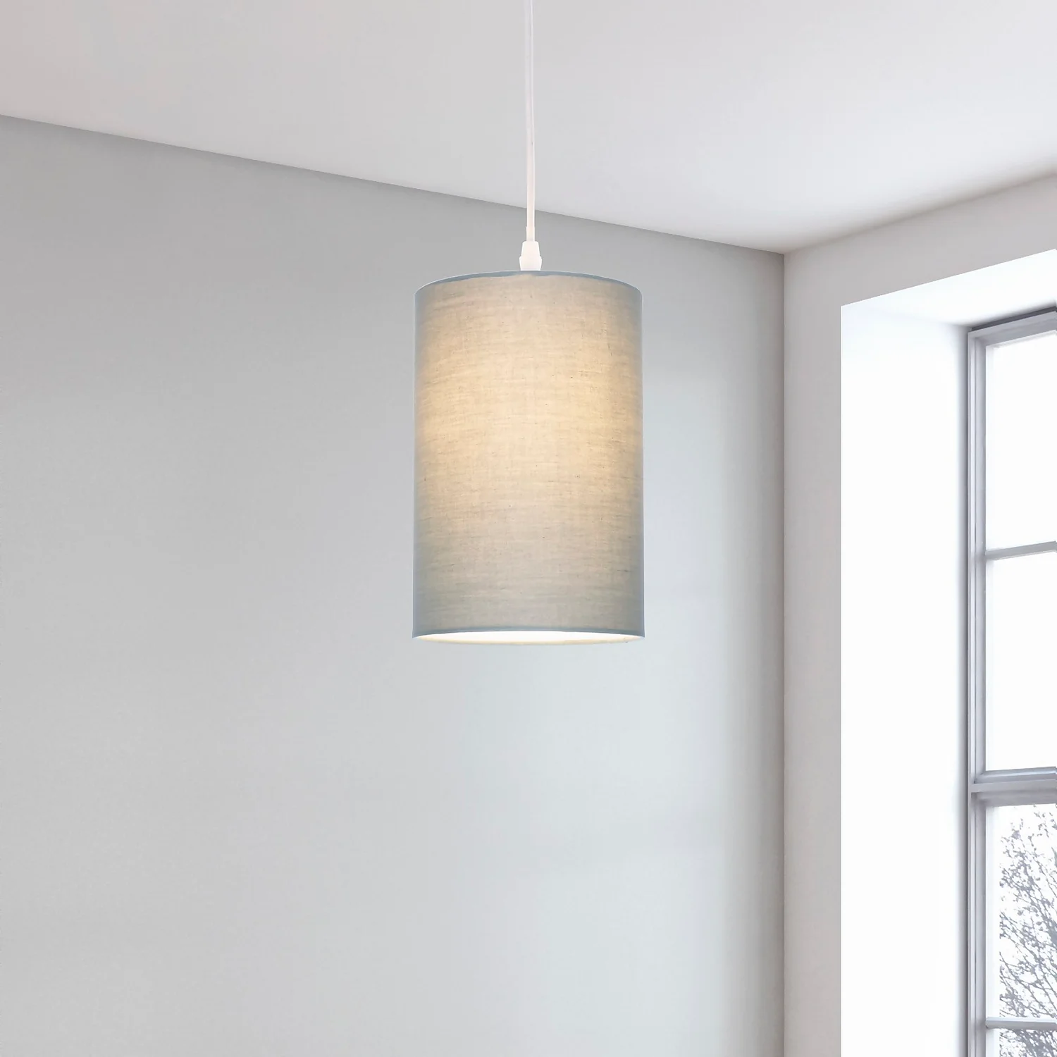 Clyde Sage Cylinder Shade - 16cm 1 Clyde Sage Cylinder Shade - 16cm