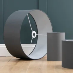 Clyde Charcoal Drum Shade With Diffuser - 45cm -None || EGLO || Energizer Sales 13139382 1964944148090977