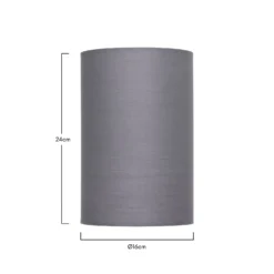 Clyde Charcoal Cylinder Shade - 16cm 10 Clyde Charcoal Cylinder Shade - 16cm -None || EGLO || Energizer Sales 13139383 1134900551102159