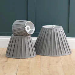 Raye Dove Pleated Taper Silk Shade - 20cm -None || EGLO || Energizer Sales 13139384 6944944148065948