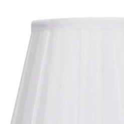 Raye White Pleated Taper Silk Shade - 20cm -None || EGLO || Energizer Sales 13139385 5704900556734857