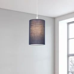 Clyde Navy Cylinder Shade - 16cm
