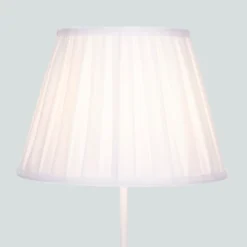 Raye White Pleated Taper Silk Shade - 30cm -None || EGLO || Energizer Sales 13139392 2074900556746053
