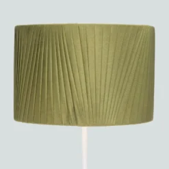 Raye Olive Drum Pleated Silk Shade - 30cm 10 Raye Olive Drum Pleated Silk Shade - 30cm -None || EGLO || Energizer Sales 13139397 5224900555544280