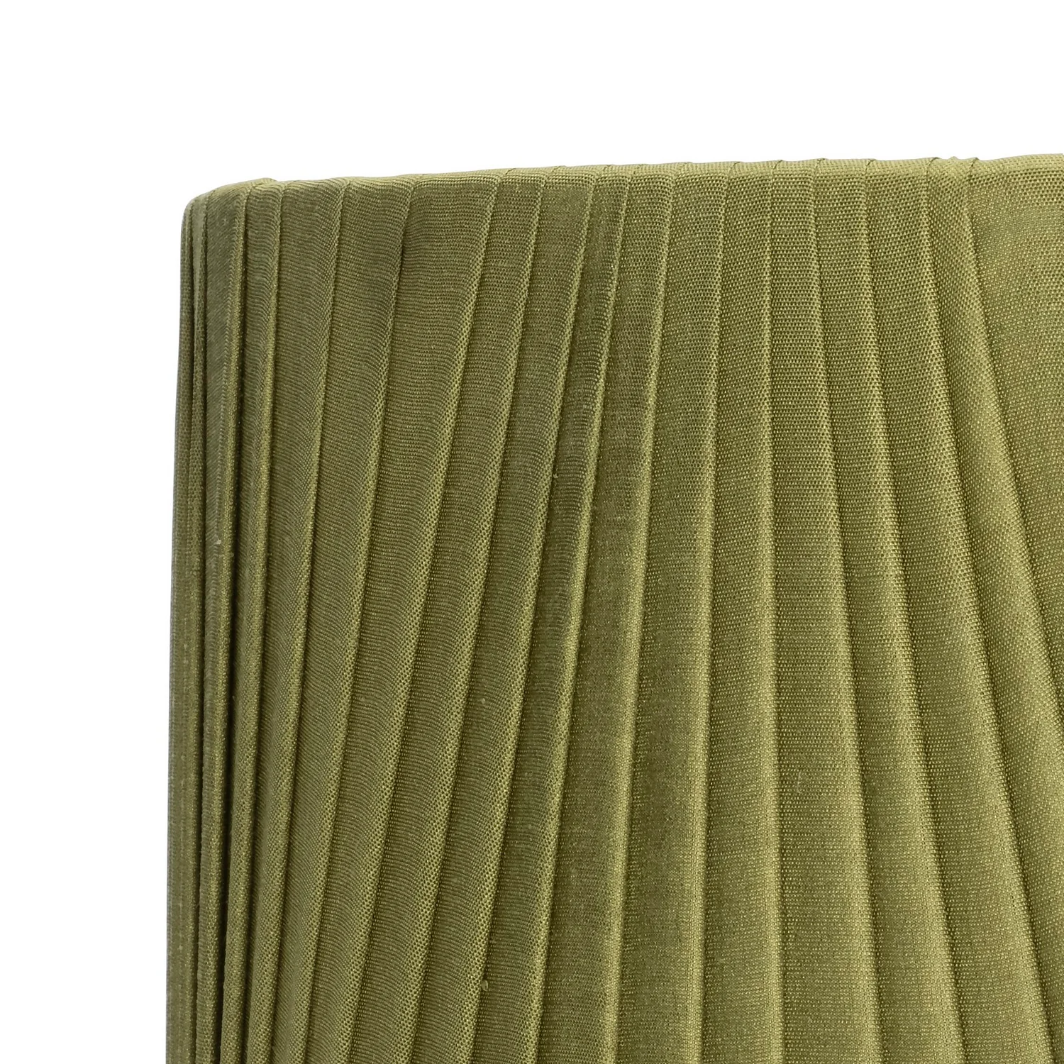 Raye Olive Drum Pleated Silk Shade - 30cm 4 Raye Olive Drum Pleated Silk Shade - 30cm - Image 4