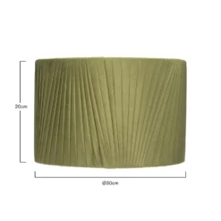 Raye Olive Drum Pleated Silk Shade - 30cm 12 Raye Olive Drum Pleated Silk Shade - 30cm -None || EGLO || Energizer Sales 13139397 8284900555608804