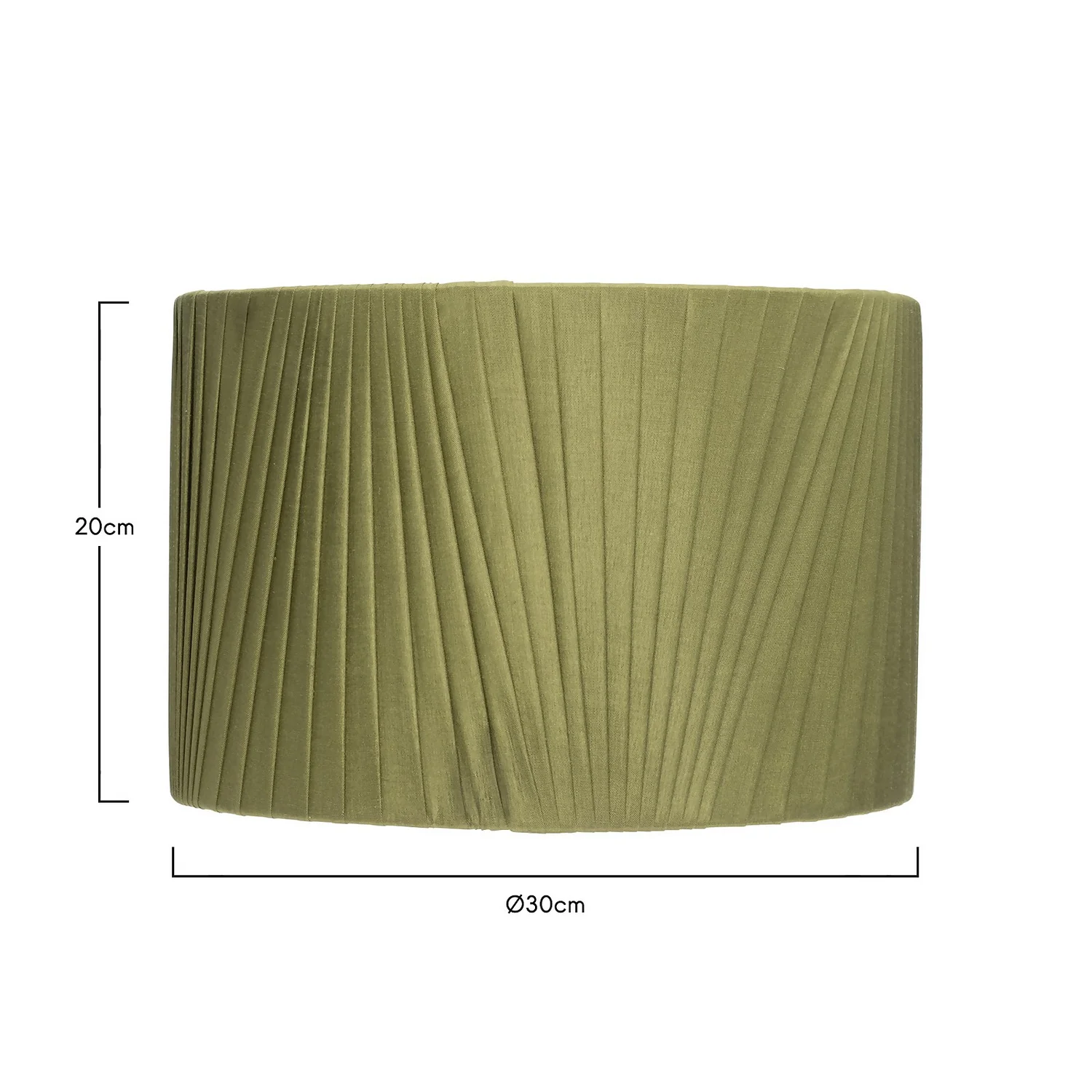 Raye Olive Drum Pleated Silk Shade - 30cm 5 Raye Olive Drum Pleated Silk Shade - 30cm - Image 5