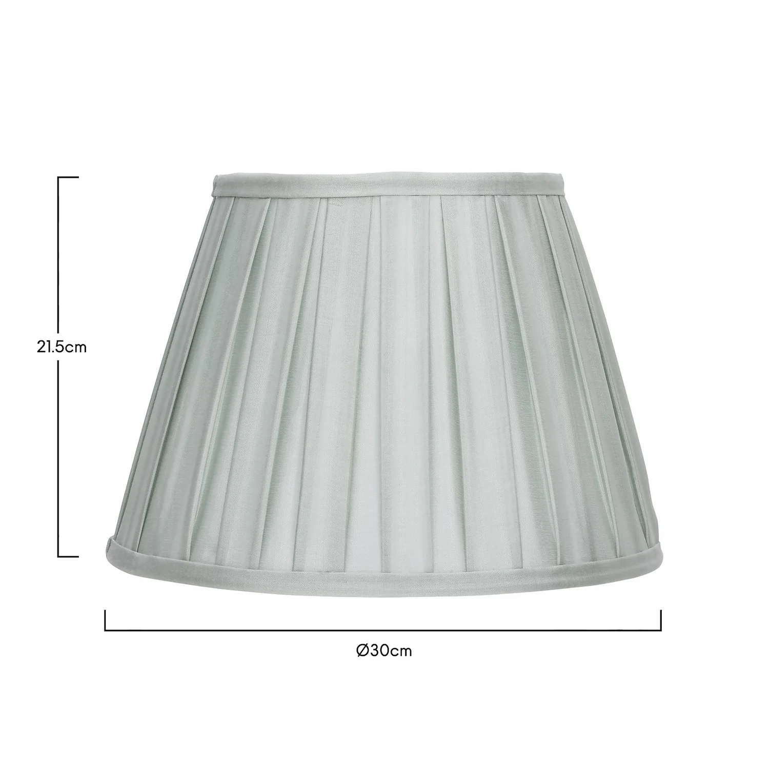 Raye Duck Egg Pleated Taper Silk Shade - 30cm 5 Raye Duck Egg Pleated Taper Silk Shade - 30cm - Image 5