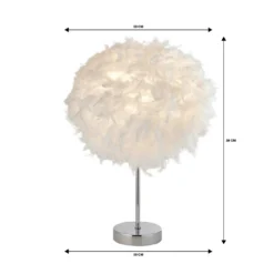 Hattie Feather Table Lamp - White -None || EGLO || Energizer Sales 13157965 9674936822263927