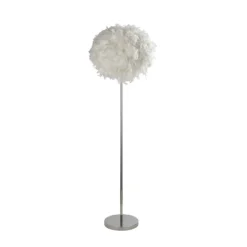 Hattie Feather Floor Lamp - White -None || EGLO || Energizer Sales 13157970 1724958397113883