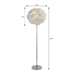Hattie Feather Floor Lamp - White -None || EGLO || Energizer Sales 13157970 2124958397159393
