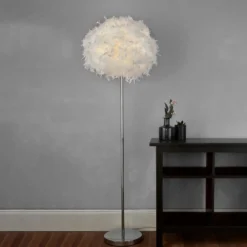 Hattie Feather Floor Lamp - White -None || EGLO || Energizer Sales 13157970 9684958397061995