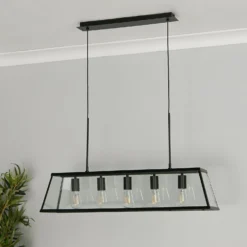 Bellevue 5 Light Industrial Pendant - Black 11 Bellevue 5 Light Industrial Pendant - Black -None || EGLO || Energizer Sales 13157971 1075049847595586