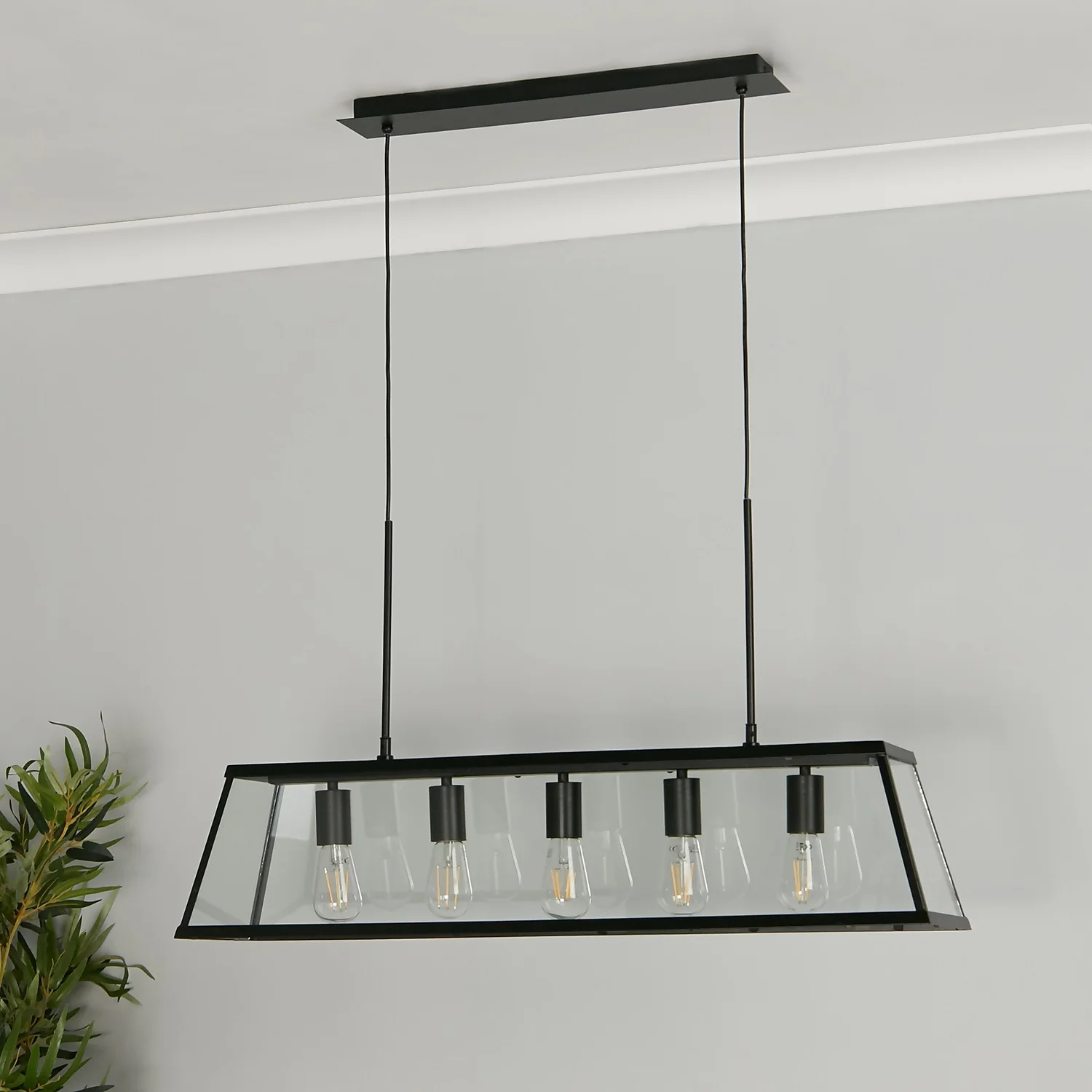 Bellevue 5 Light Industrial Pendant - Black 3 Bellevue 5 Light Industrial Pendant - Black - Image 3