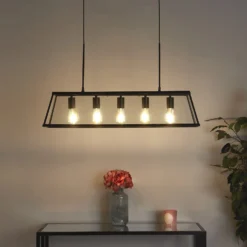 Bellevue 5 Light Industrial Pendant - Black 16 Bellevue 5 Light Industrial Pendant - Black -None || EGLO || Energizer Sales 13157971 1535007608020530