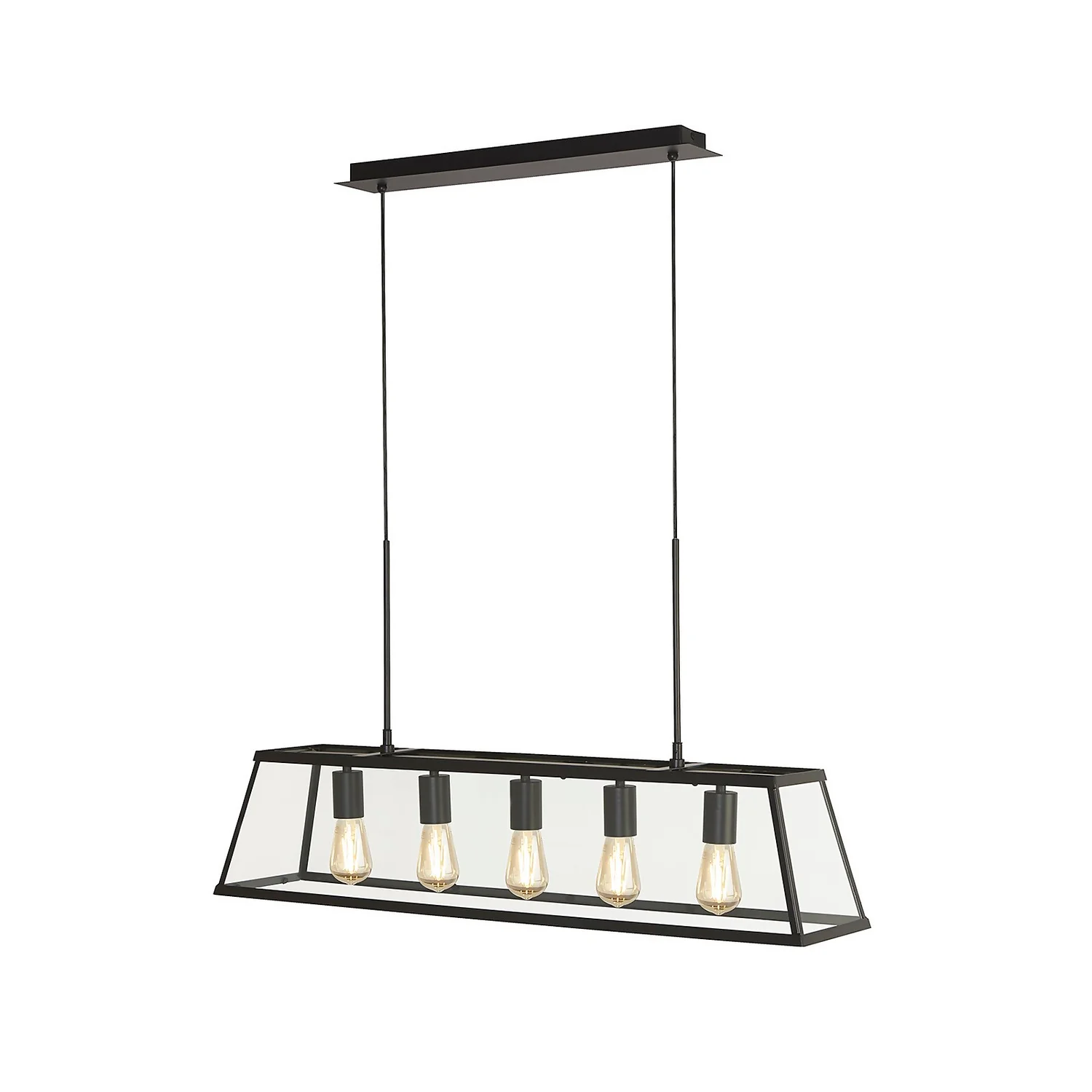 Bellevue 5 Light Industrial Pendant - Black 2 Bellevue 5 Light Industrial Pendant - Black - Image 2
