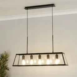 Bellevue 5 Light Industrial Pendant - Black