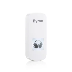 None Byron Touch-Free Push Button Doorbell With Wave Sensor - White