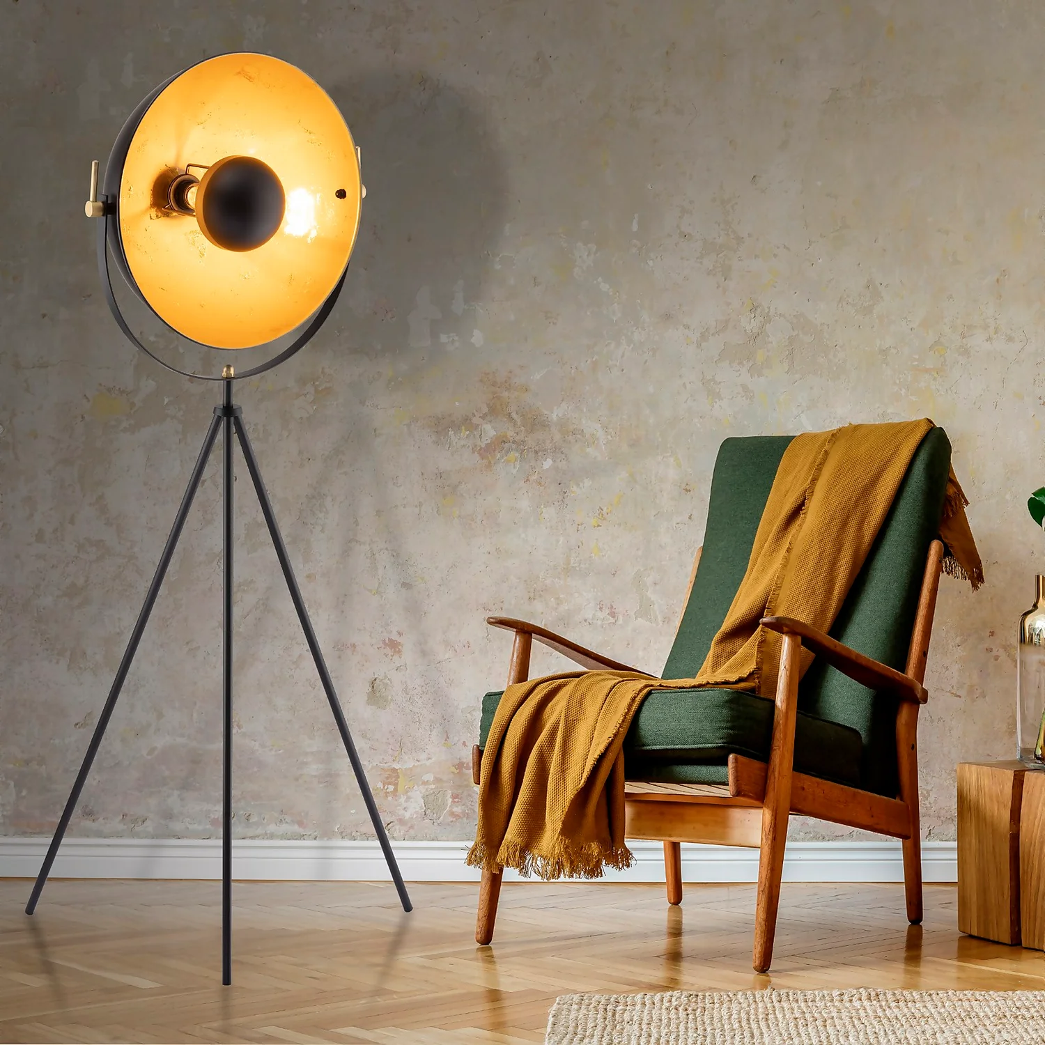 Kennedy Black & Gold Floor Lamp 1 Kennedy Black & Gold Floor Lamp