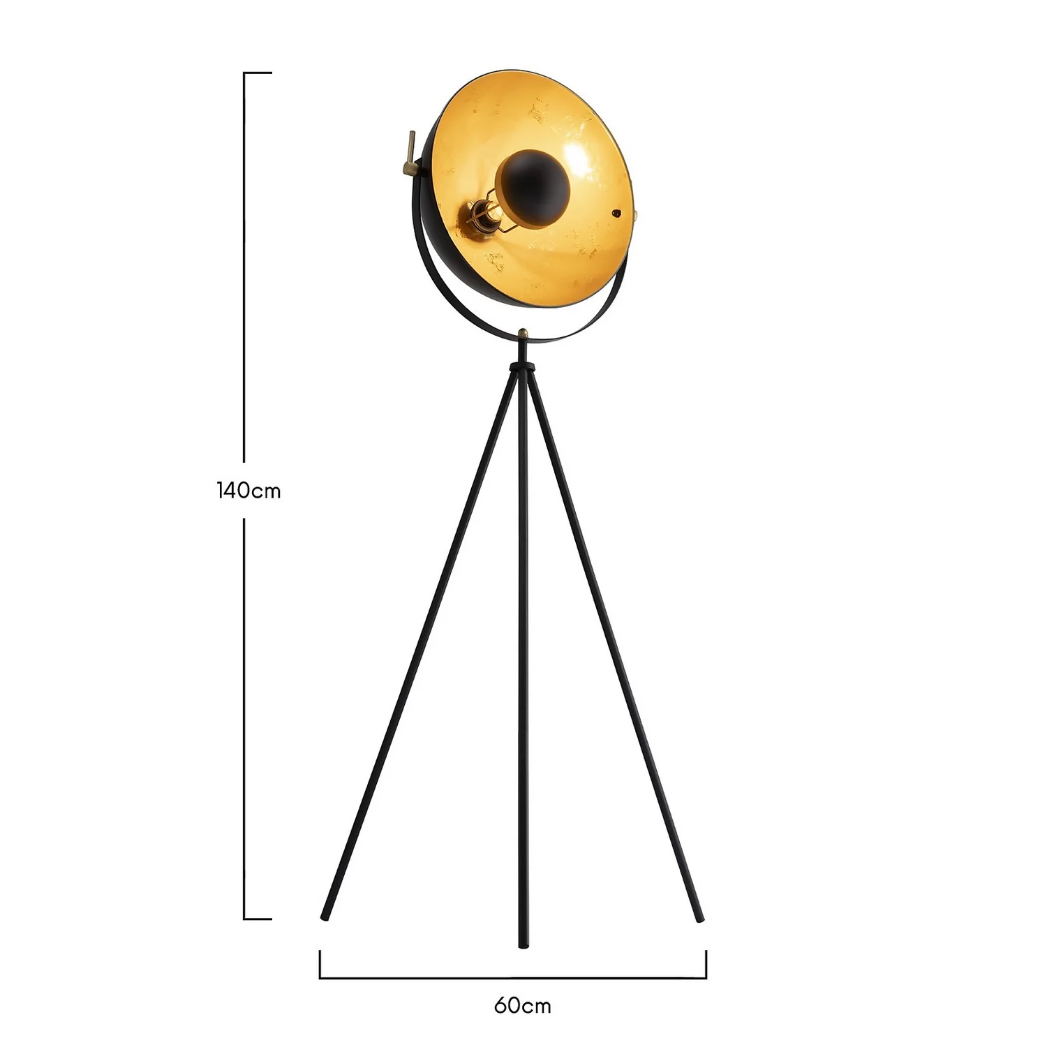 Kennedy Black & Gold Floor Lamp 5 Kennedy Black & Gold Floor Lamp - Image 5