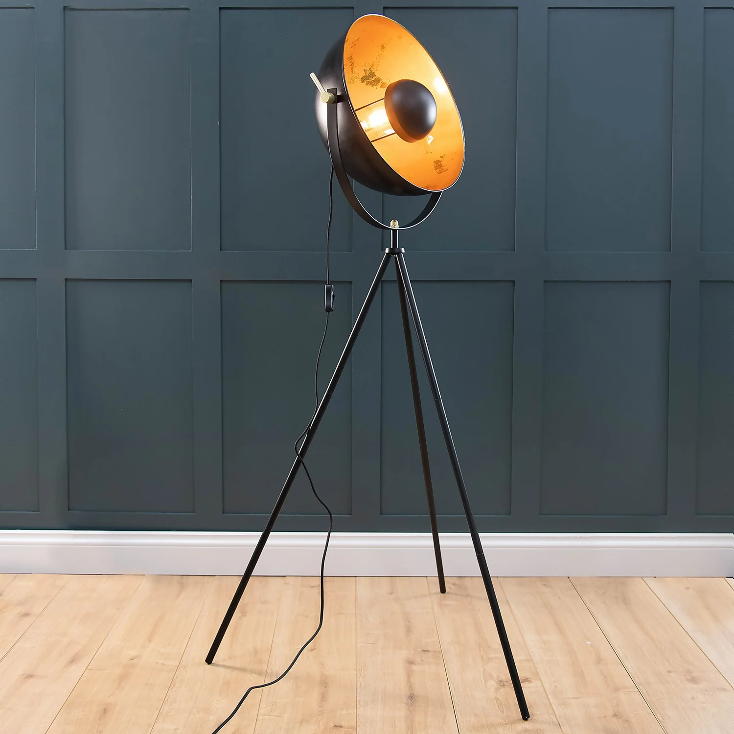 Kennedy Black & Gold Floor Lamp 6 Kennedy Black & Gold Floor Lamp - Image 6
