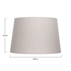 Finn Taper Natural Linen Shade - 40cm 10 Finn Taper Natural Linen Shade - 40cm -None || EGLO || Energizer Sales 13191232 1184900555123194