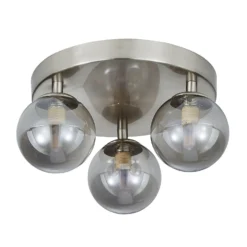 Orb 3 Light Flush Pendant - Nickel Smoke -None || EGLO || Energizer Sales 13208301 1314896913783191