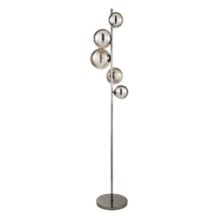 Orb II 5 Light Floor Lamp - Black Chrome Smoke -None || EGLO || Energizer Sales 13208304 1894896912950637