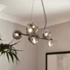 Orb II 7 Light Diner Pendant - Black Chrome Smoke