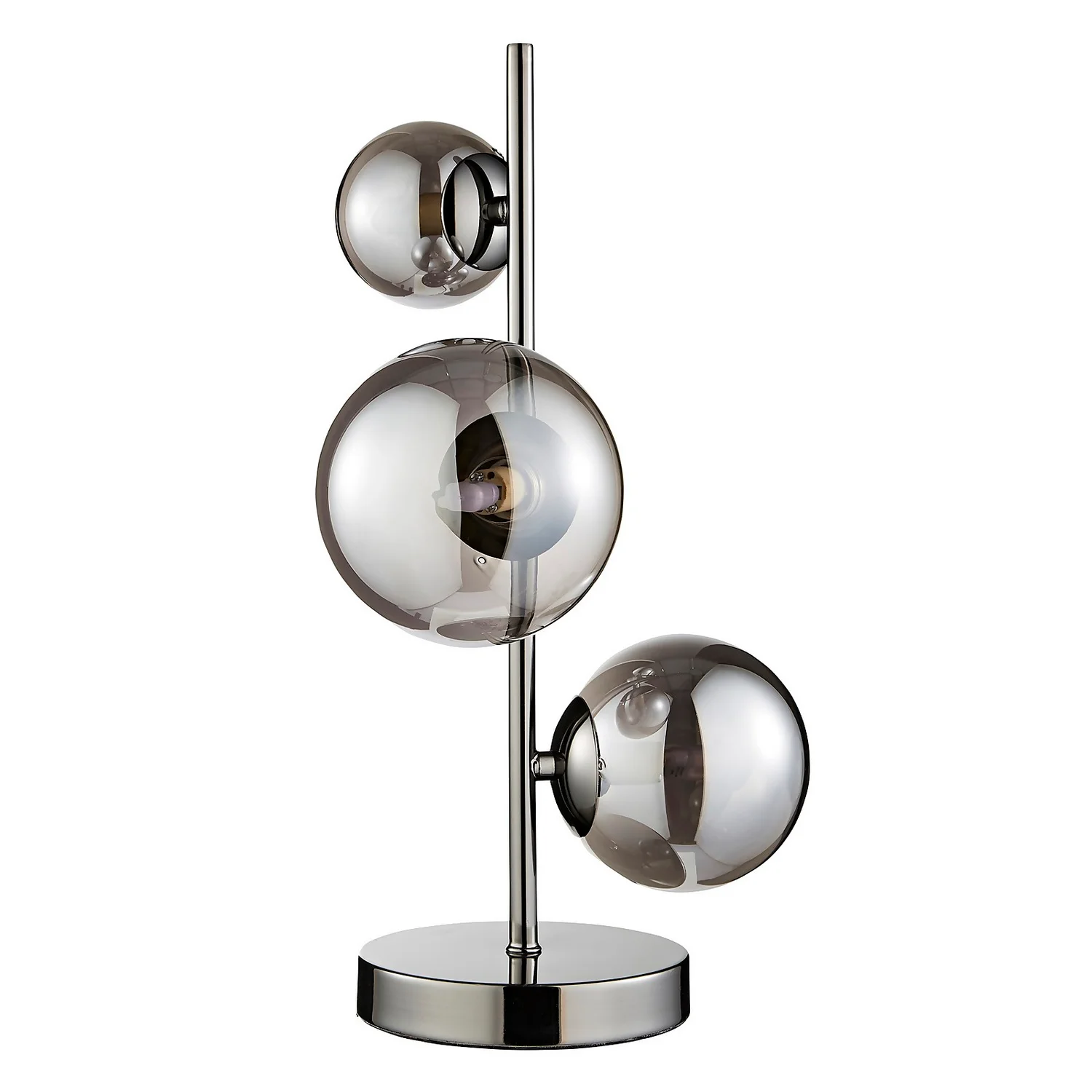 Orb II 3 Light Table Lamp - Black Chrome Smoke 3 Orb II 3 Light Table Lamp - Black Chrome Smoke - Image 3